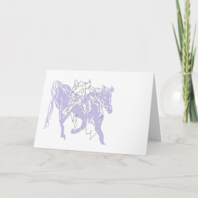 Carte de remarque Vide à l'intérieur /d'un cheval (Devant)