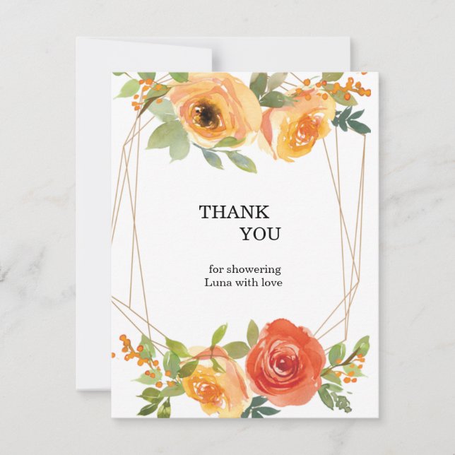 carte de remerciement (Devant)