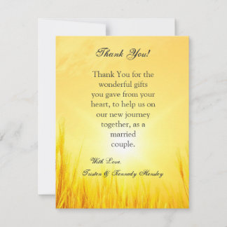 Carte de Remerciement 4x5 Plat Coucher de Soleil d