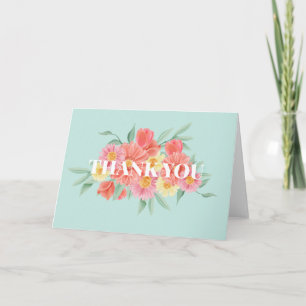 Carte de Remerciement à l'Aquarelle Florale