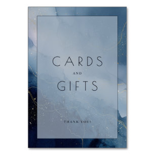 Carte de Remerciement Abstrait Bleu Reconnaissant