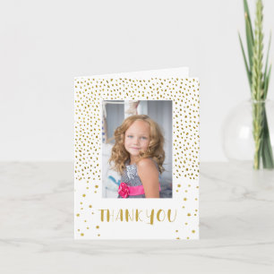 Carte de remerciement anniversaire fille 2 paillet