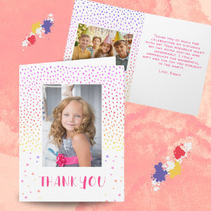 Carte de remerciement anniversaire fille 2 Photo r