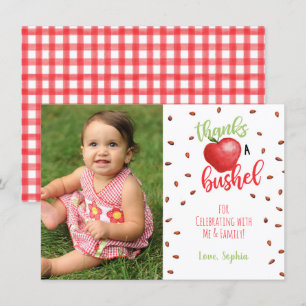 Carte de remerciement Apple avec photo