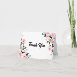 Carte de remerciement aquarelle fleur sauvage
