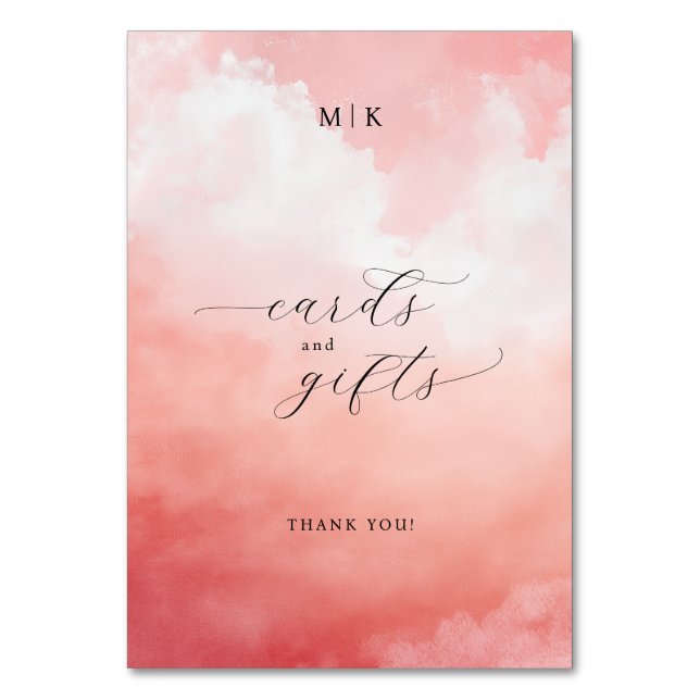 Carte de Remerciement Aquarelle Rose Chaud (Par défaut)
