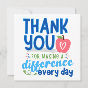 Carte de remerciement au directeur, carte de remer