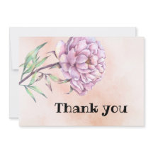Carte de remerciement avec Hortensie