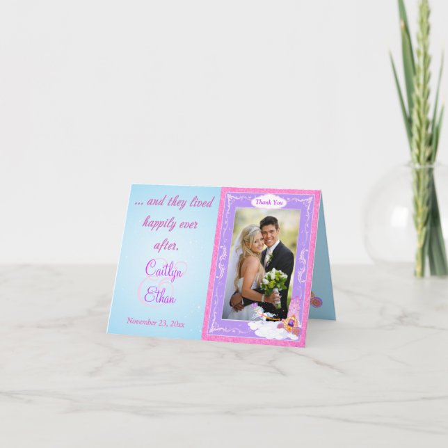 Carte de remerciement avec photo de Conte de fées  (Devant)