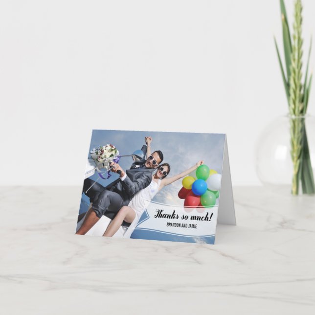 Carte de remerciement Bannière Douce (Devant)