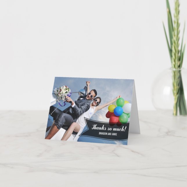 Carte de remerciement bannière douce (Devant)