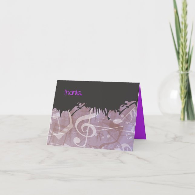 CARTE DE REMERCIEMENT Bar Mitzvah de MELODIE de la (Devant)