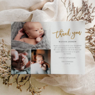 Carte de remerciement bébé photo Budget Script 3