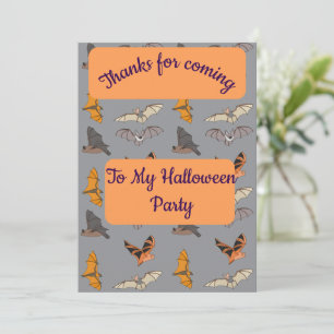Carte de remerciement Bonne Halloween Chauves-sour