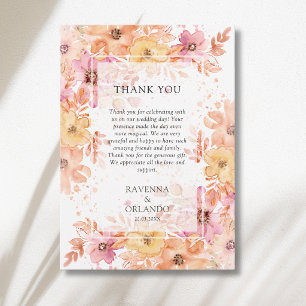 Carte de remerciement botanique de jardin floral p