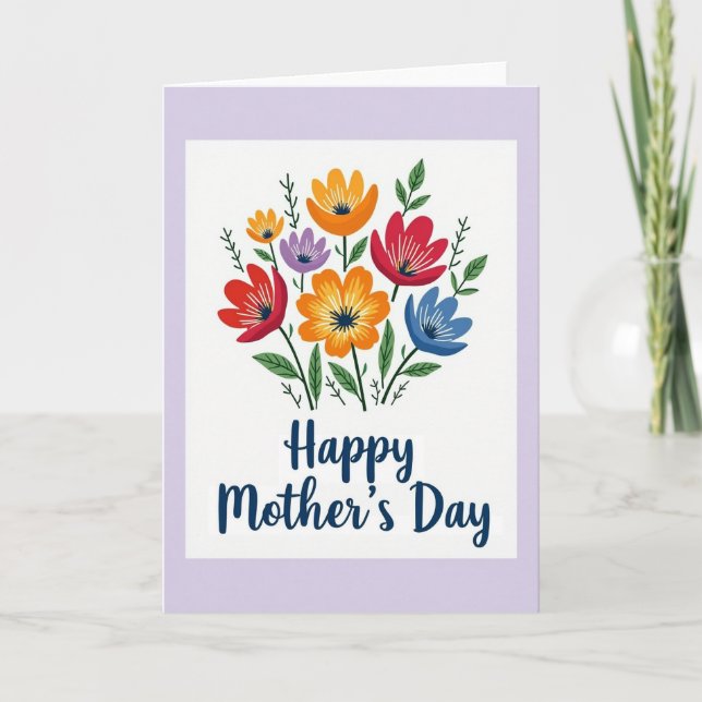 Carte de remerciement bouquet floral (Devant)