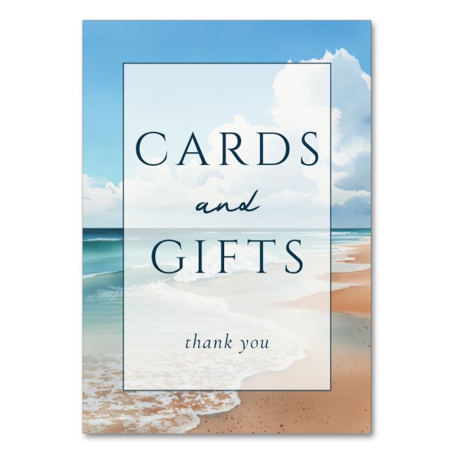 Carte de remerciement Calm Blue Beach (Par défaut)