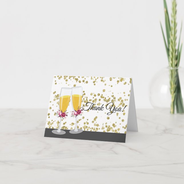 Carte de remerciement Champagne  (Devant)