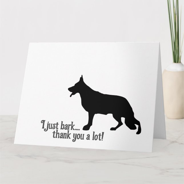 Carte de remerciement Chien de Berger (Devant)