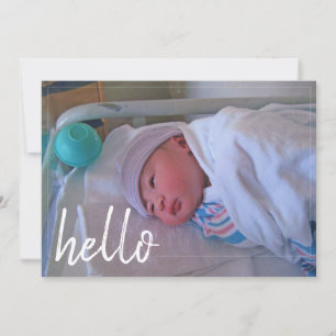 Carte de remerciement classique pour annonce de na