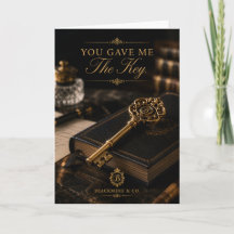 Carte de remerciement clé vintage | Gratitude enve