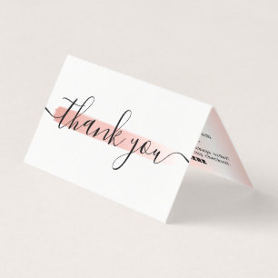 Carte de remerciement client avec logo minimaliste