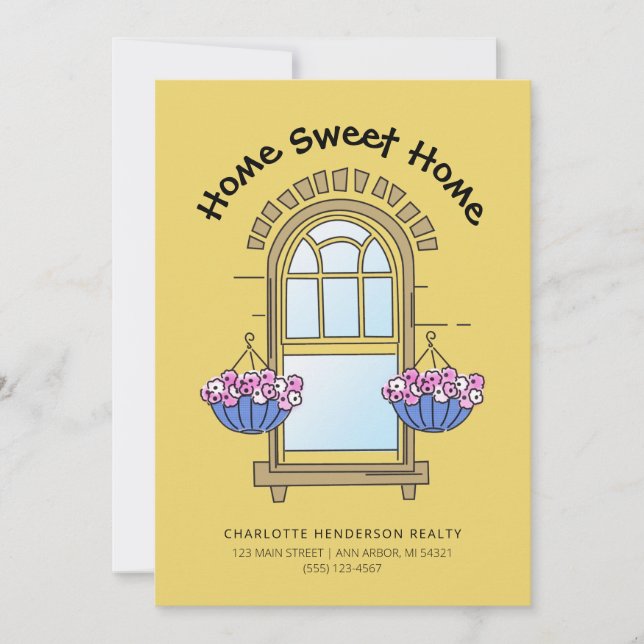 Carte de remerciement client Home Sweet Home (Devant)