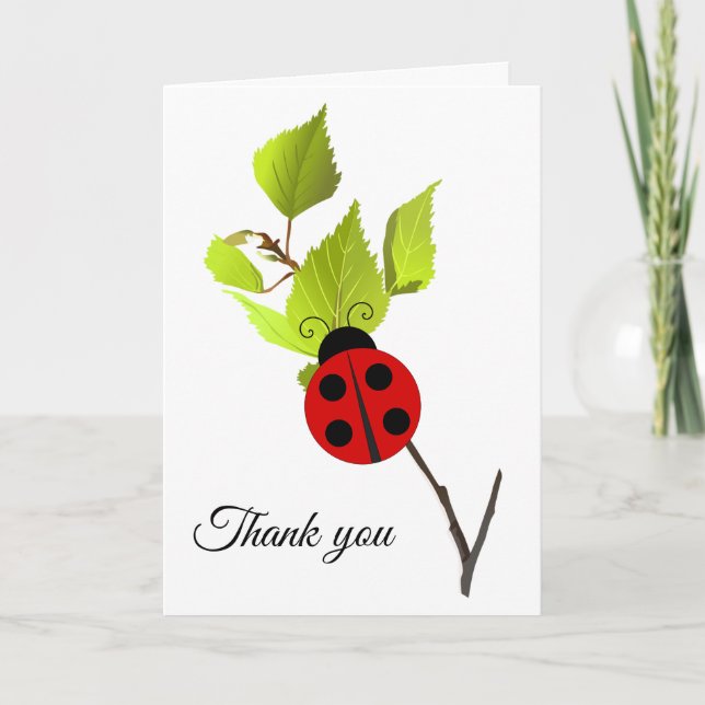 Carte de remerciement conçue par Ladybug (Devant)