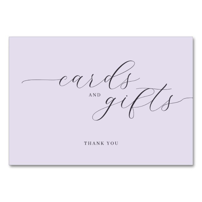 Carte de remerciement cursive à la lavande reconna (Devant)