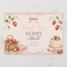 Carte de remerciement d'anniversaire aux fruits ro