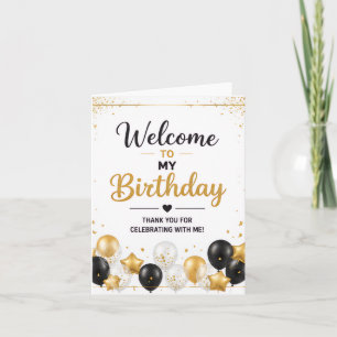 Carte de remerciement d'anniversaire – Carte éléga