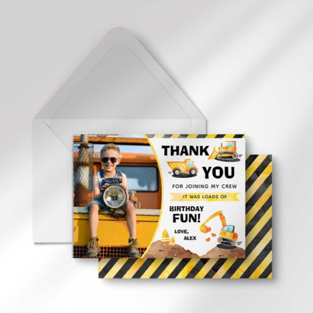 Carte de remerciement d'anniversaire de camion de  (Créateur téléchargé)