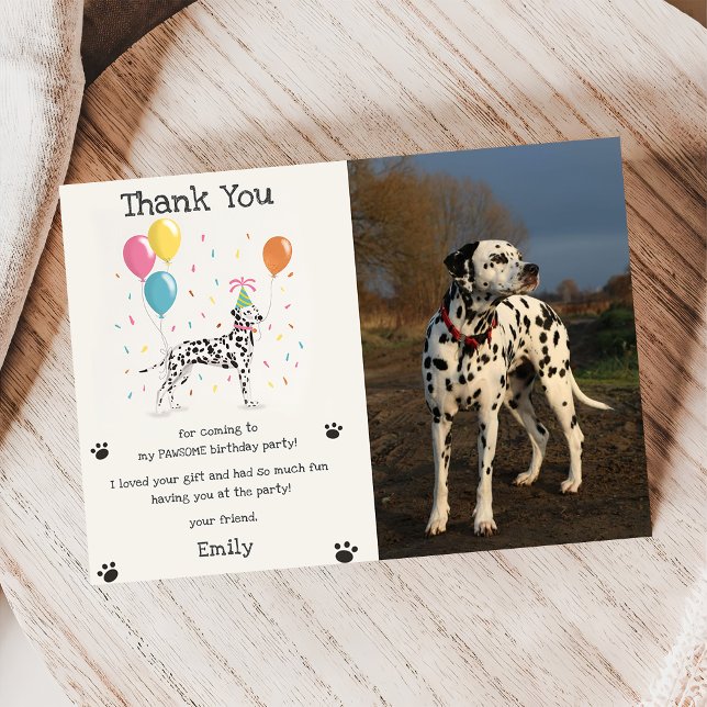 Carte de remerciement d'anniversaire de chien chio (Créateur téléchargé)