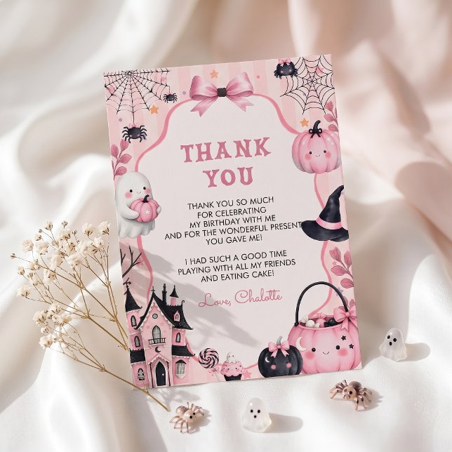 Carte de remerciement d'anniversaire de fille de c (Créateur téléchargé)