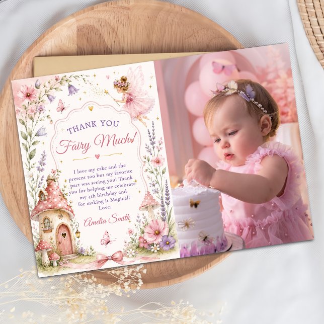 Carte de remerciement d'anniversaire de filles flo (Créateur téléchargé)