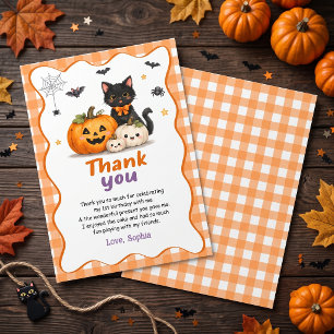 Carte de remerciement d'anniversaire de Halloween