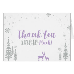Carte de remerciement d'anniversaire d'hiver - Vio