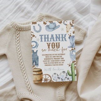 Carte de remerciement d'anniversaire First Rodeo B