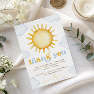 Carte de remerciement d'anniversaire Little Sunshi
