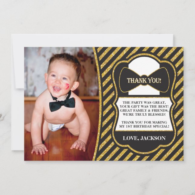 Carte de remerciement d'anniversaire M. ONEderful (Devant)