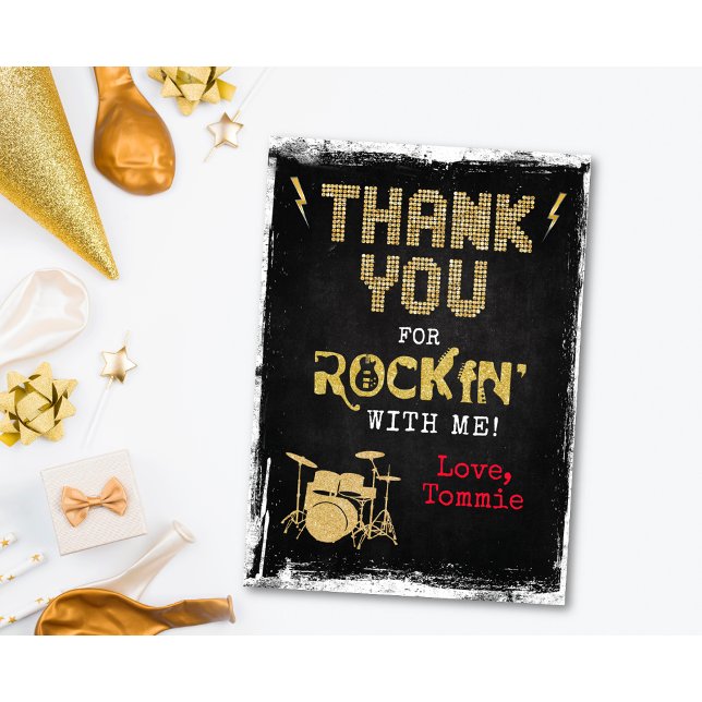 Carte de remerciement d'anniversaire One Rocks Roc (Créateur téléchargé)