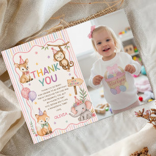 Carte de remerciement d'anniversaire pour animaux