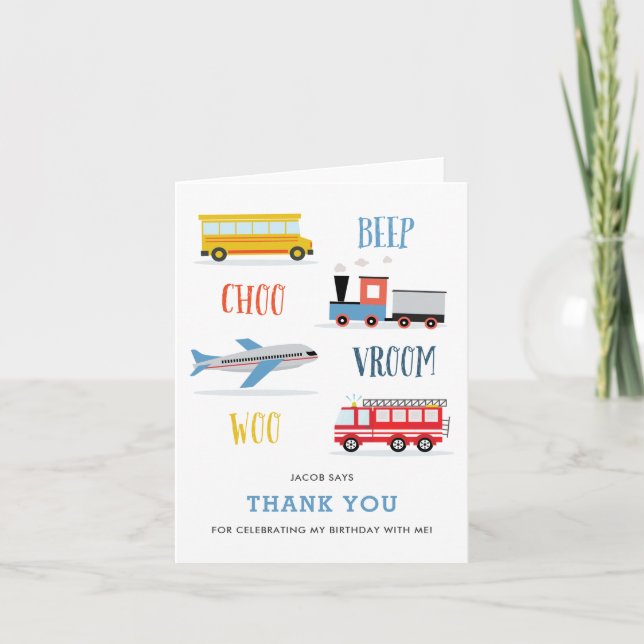 Carte de remerciement d'anniversaire pour enfant B (Devant)