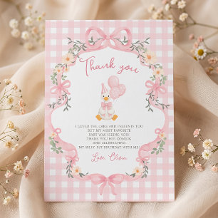 Carte de remerciement d'anniversaire pour fille au