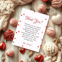 Carte de remerciement d'anniversaire pour Valentin