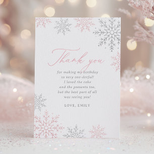 Carte de remerciement d'anniversaire scintillante 