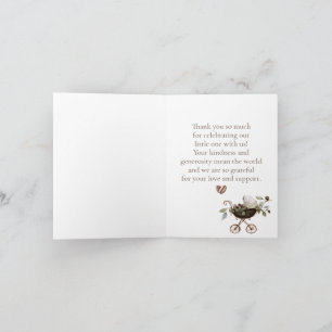 Carte de remerciement de Baby Shower Thanks A Latt