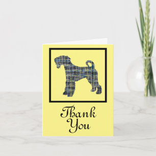 Carte de remerciement de chien Airedale Terrier