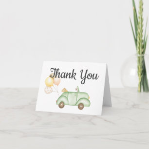 Carte de remerciement de conduite en voiture