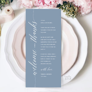 Carte de remerciement de dîner de mariage élégante